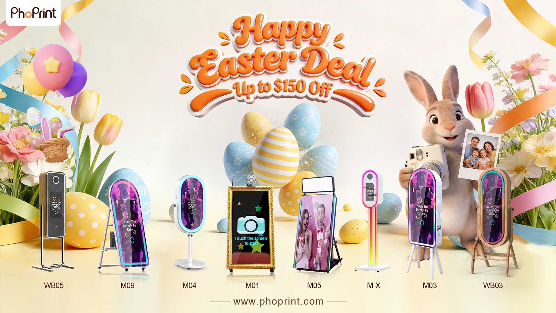 Easter photobooth for sale online with discount – PhoPrint limited time offer