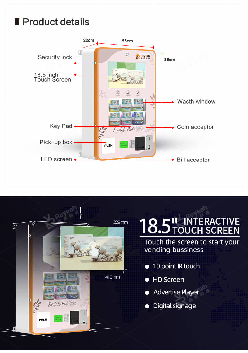 sanitary pad vending machine working