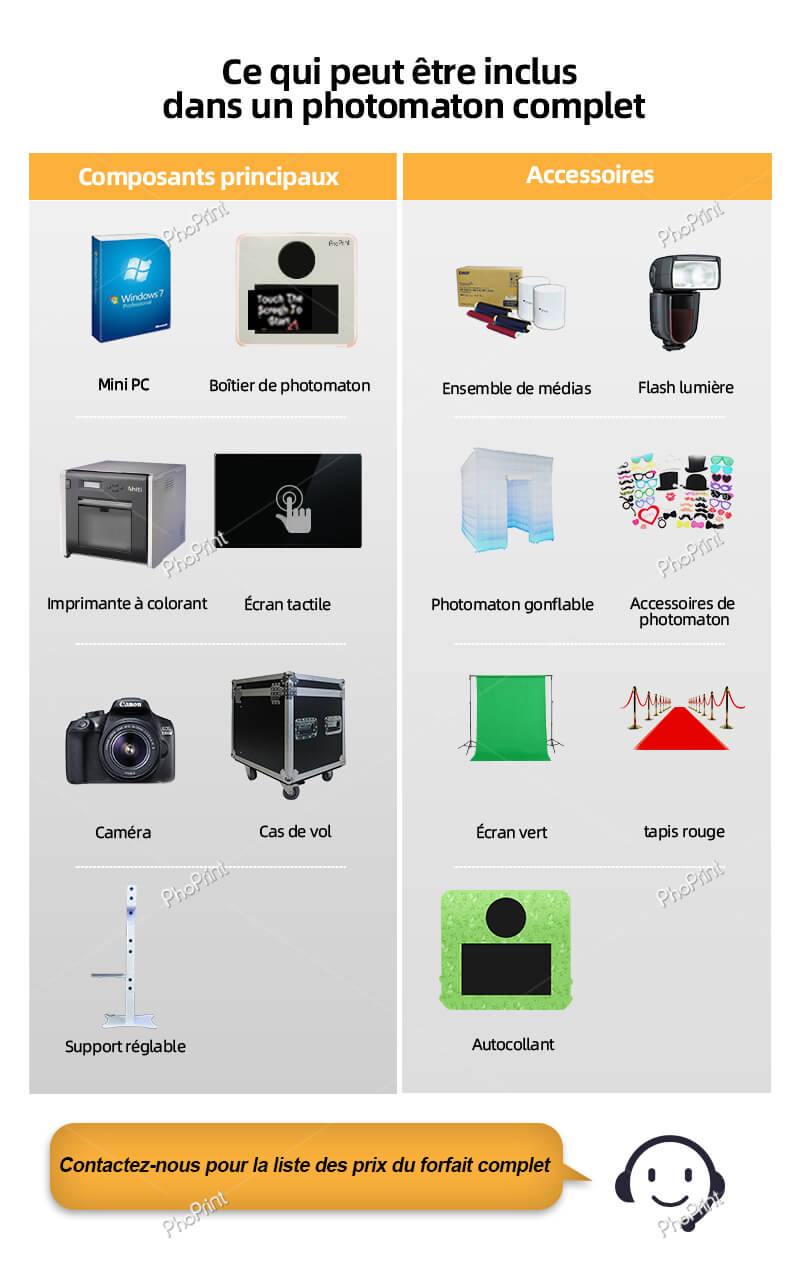 accessoires de photomaton