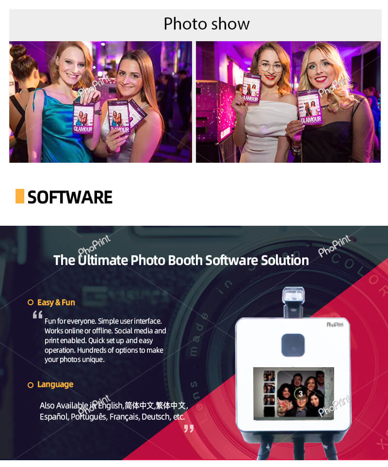 customized portable photo booth machine