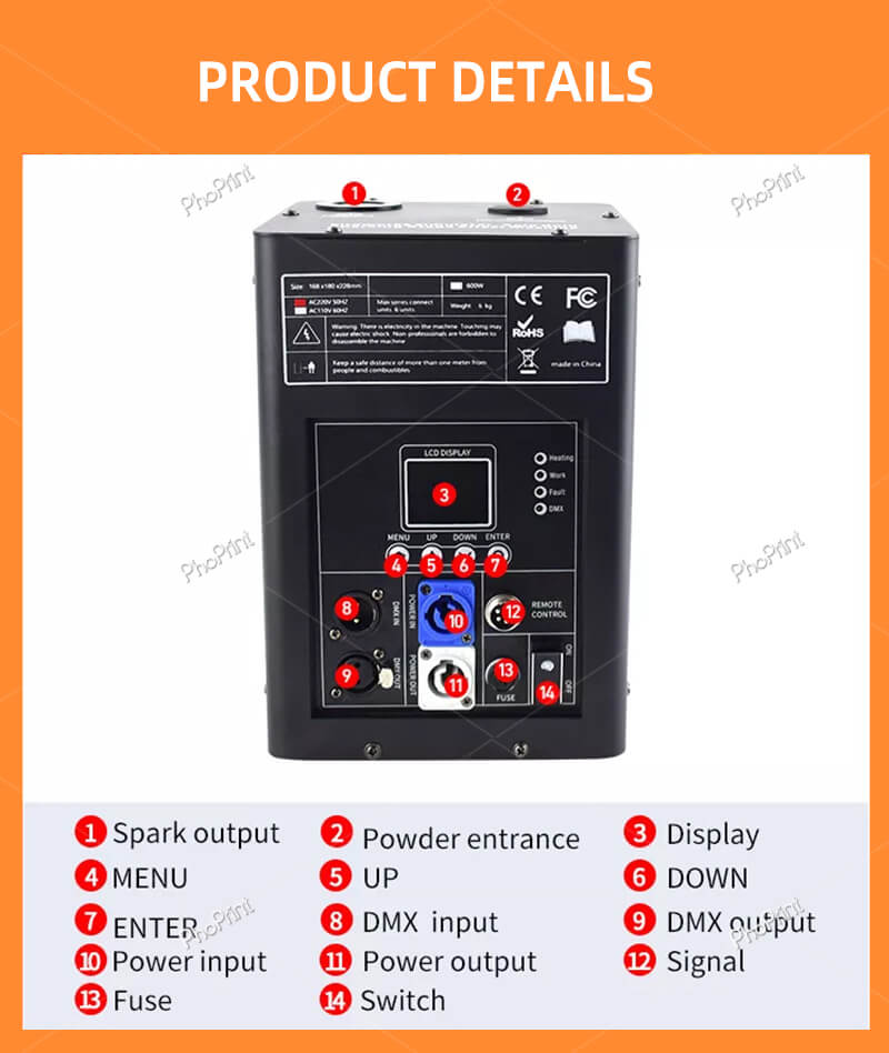 v show cold spark machine