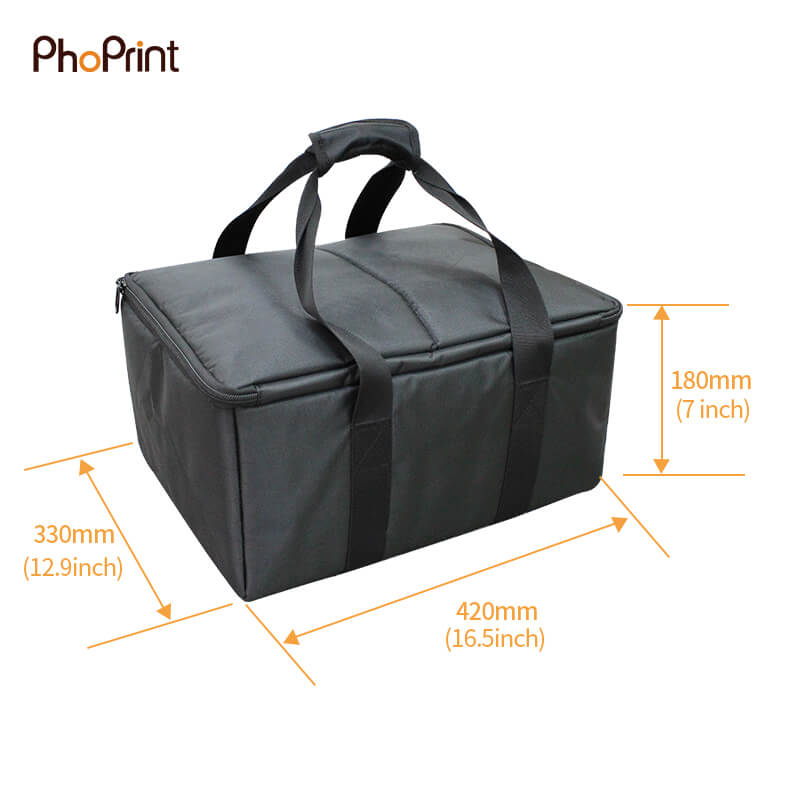 portable printer bag size