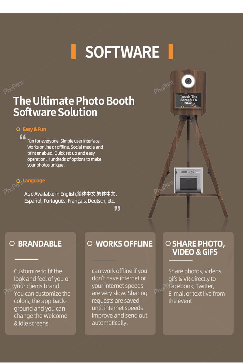 wood photo booth importer