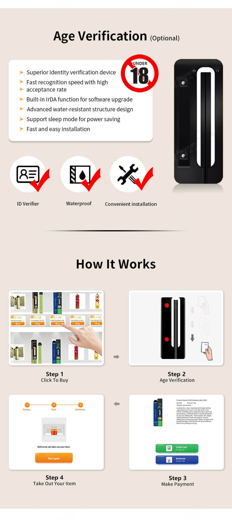 e cigarette liquids vending machine