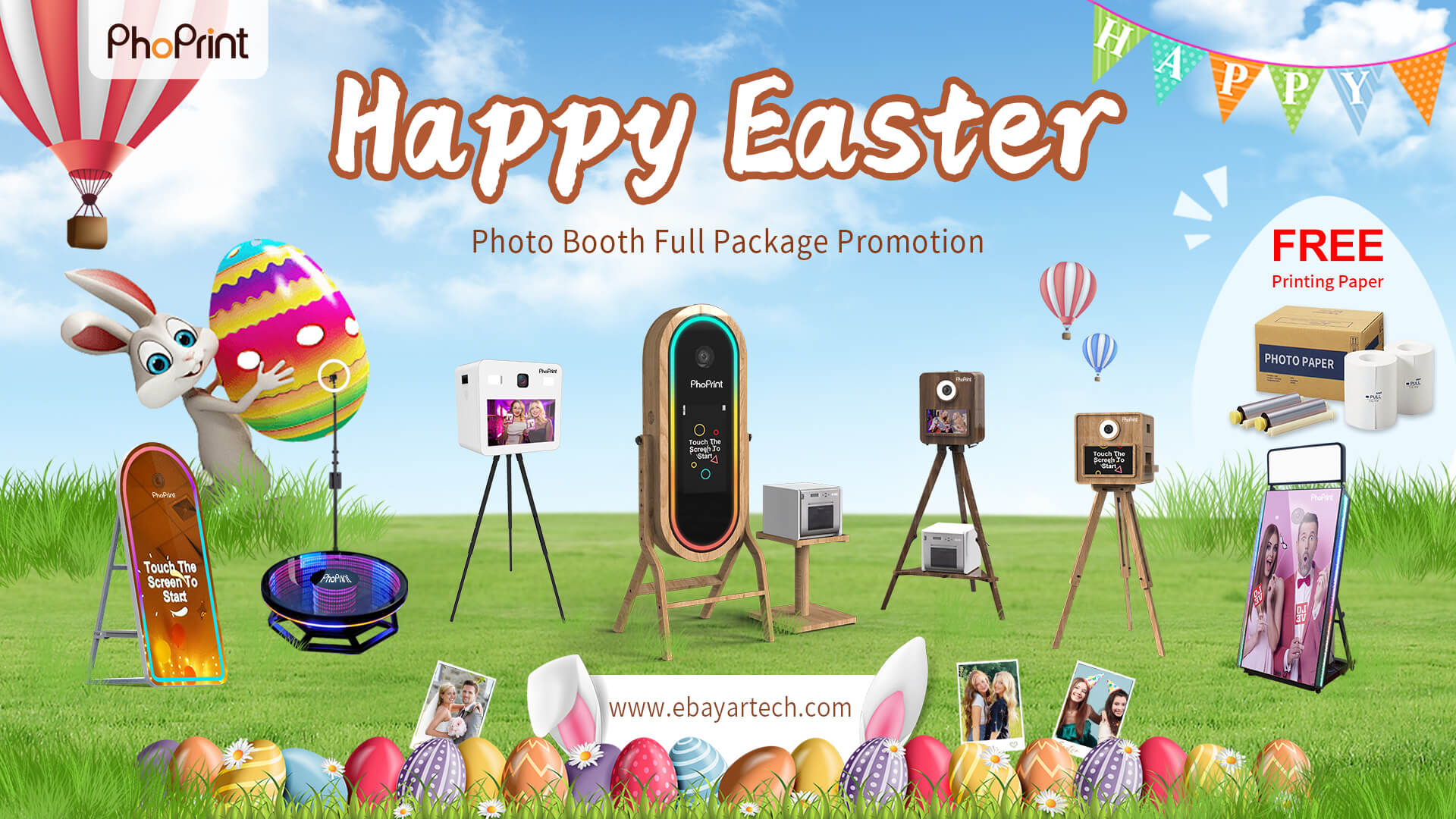 Easter photo booth disount