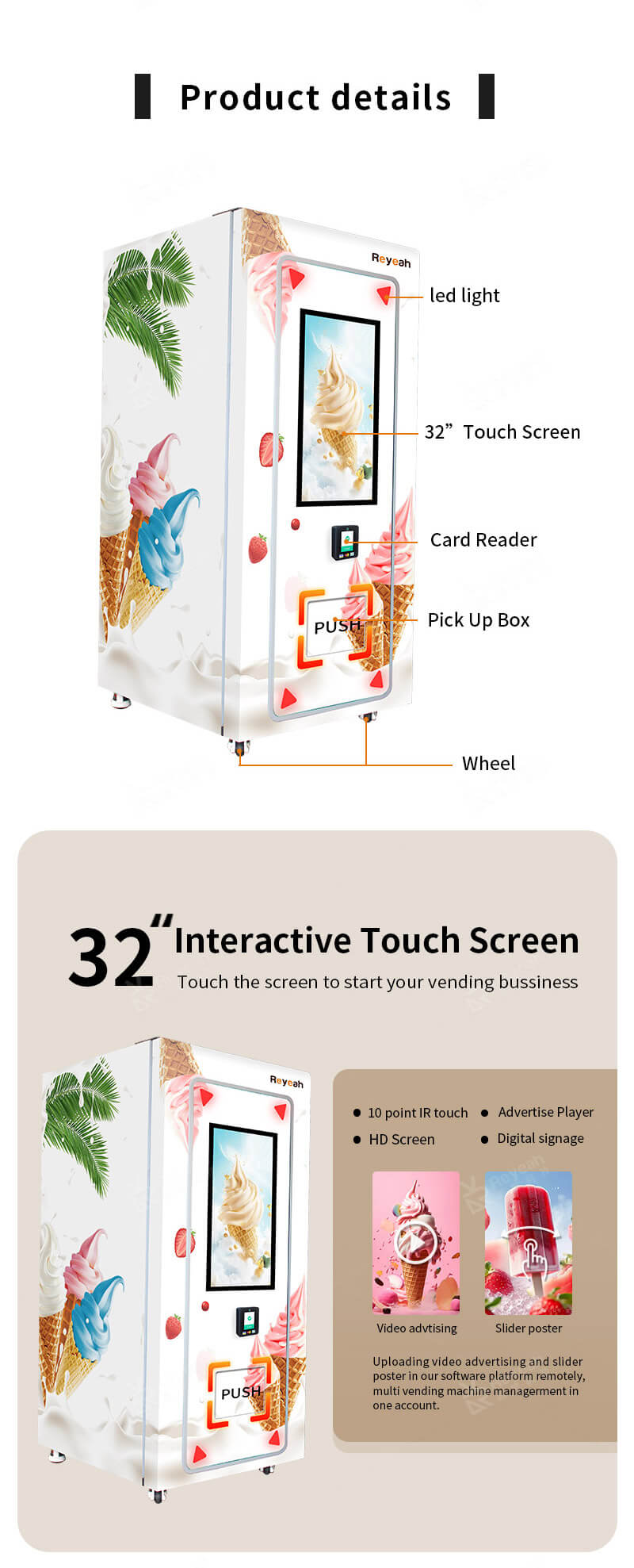 commercial ice cream vending machine