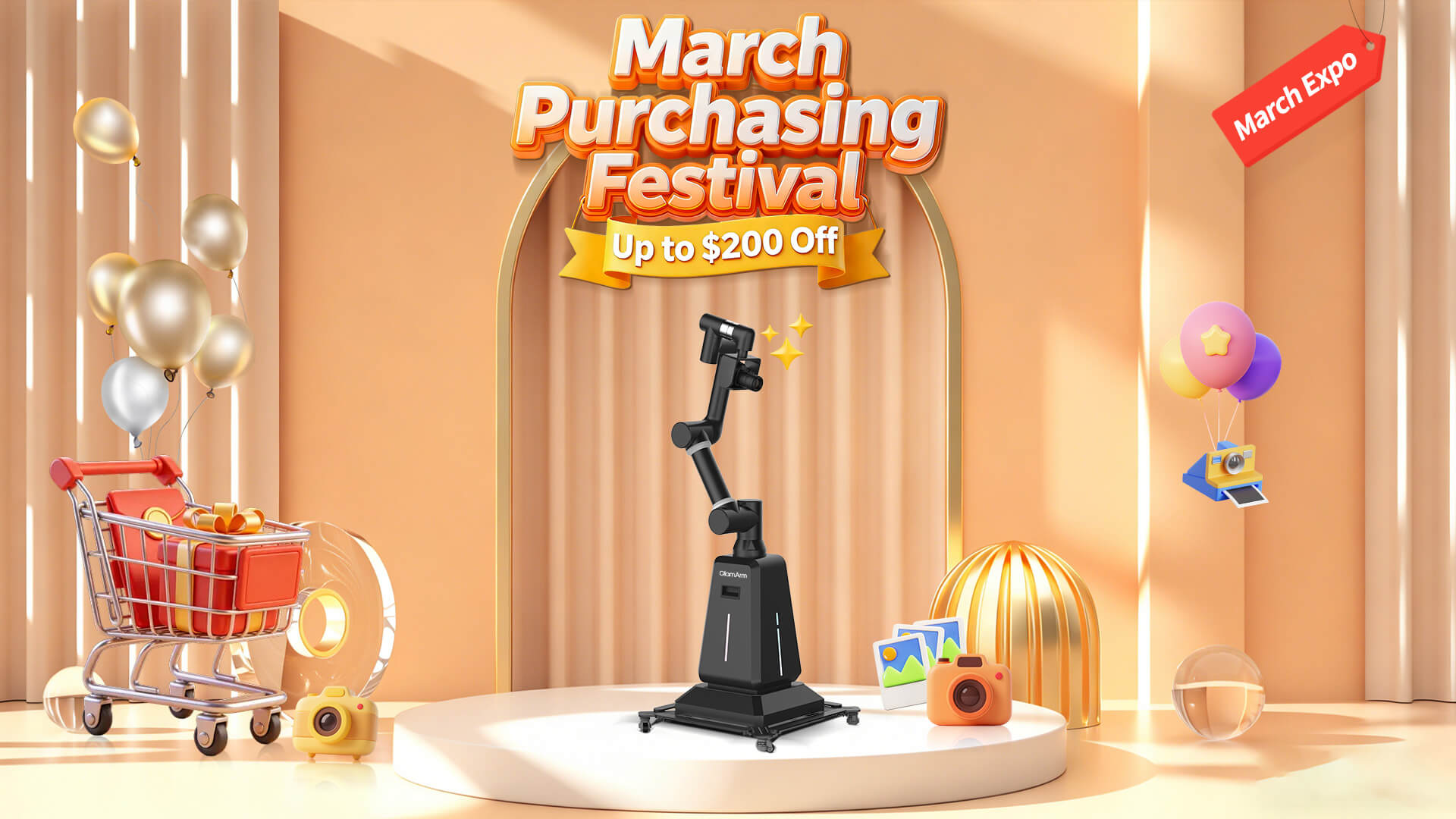 Event attendees posing for PhoPrint Glambot's cinematic slow-motion camera at a wedding.