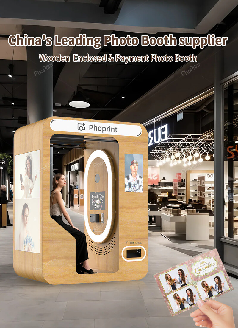Retro enclosed photo booth