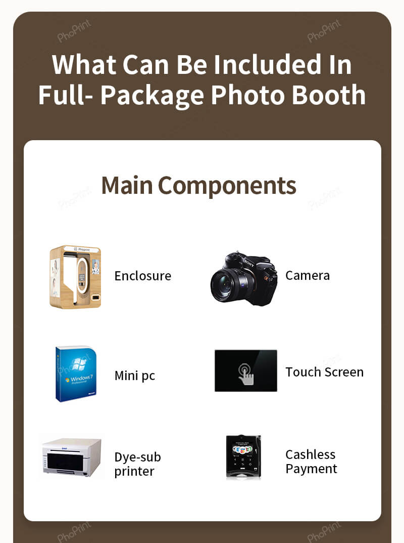 Elegant enclosed photo booth