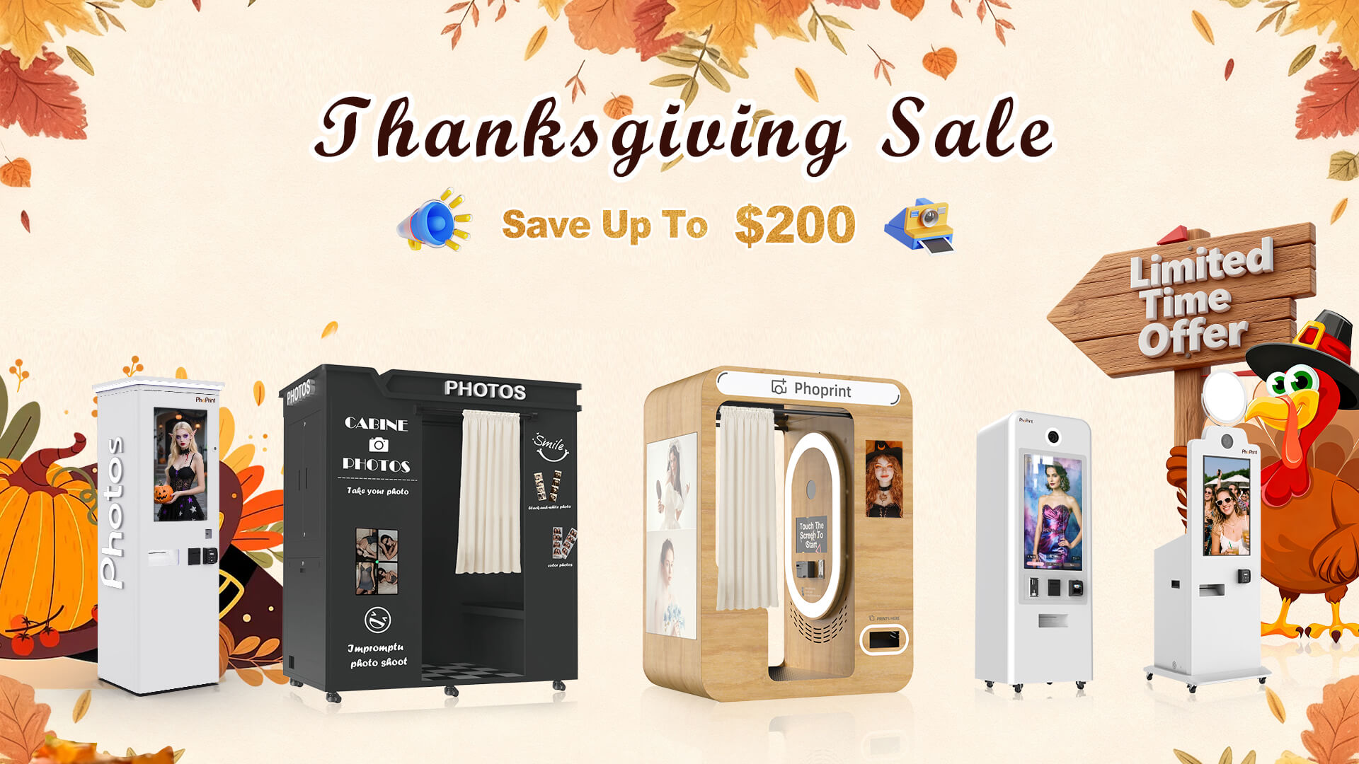 Thanksgiving enclosed photoBooth big deal