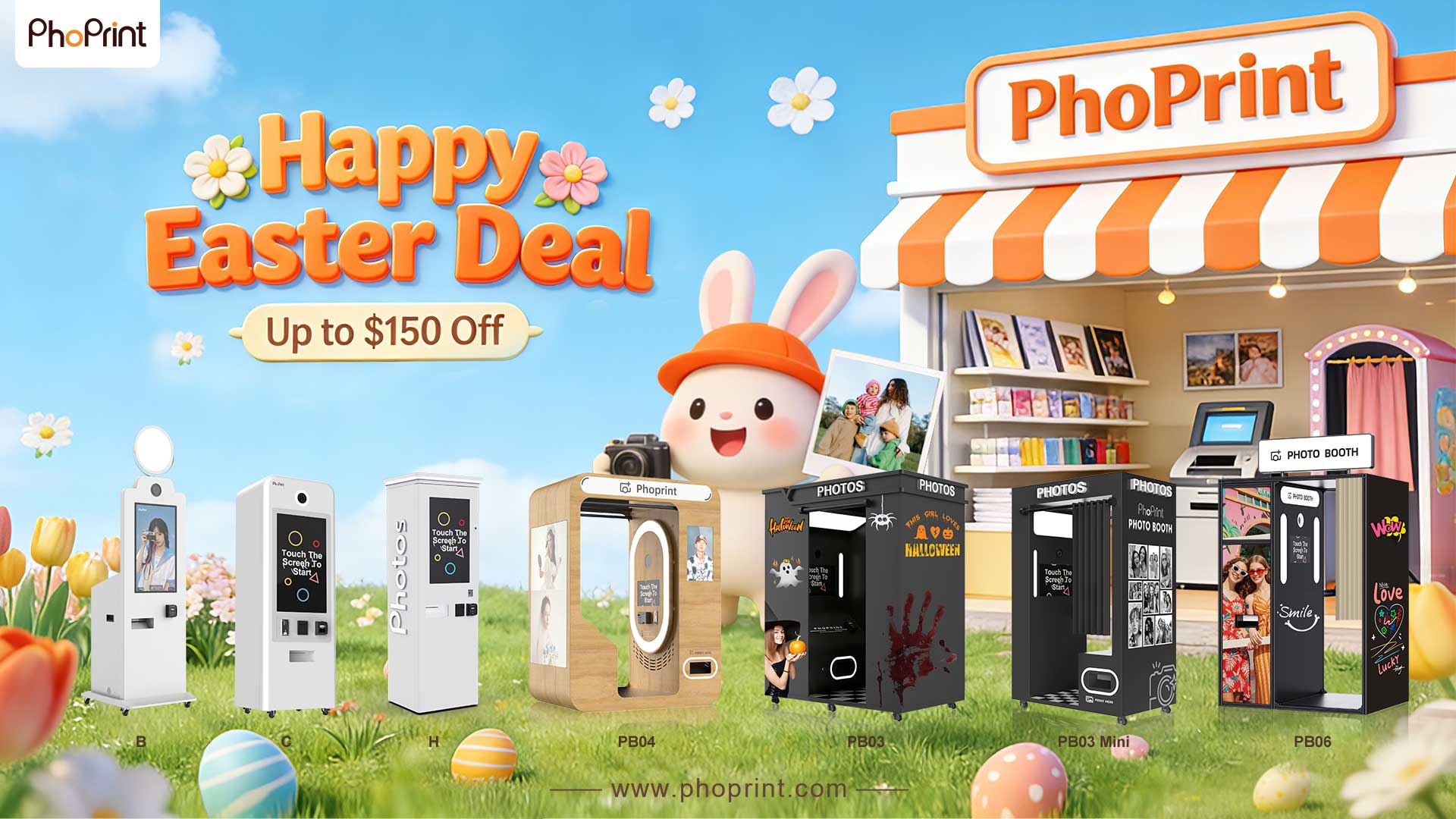 Photobooth purchase online Easter special price – PhoPrint factory direct