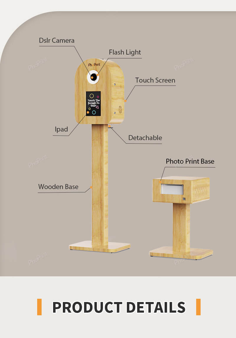 vintage wooden ipad photo booth