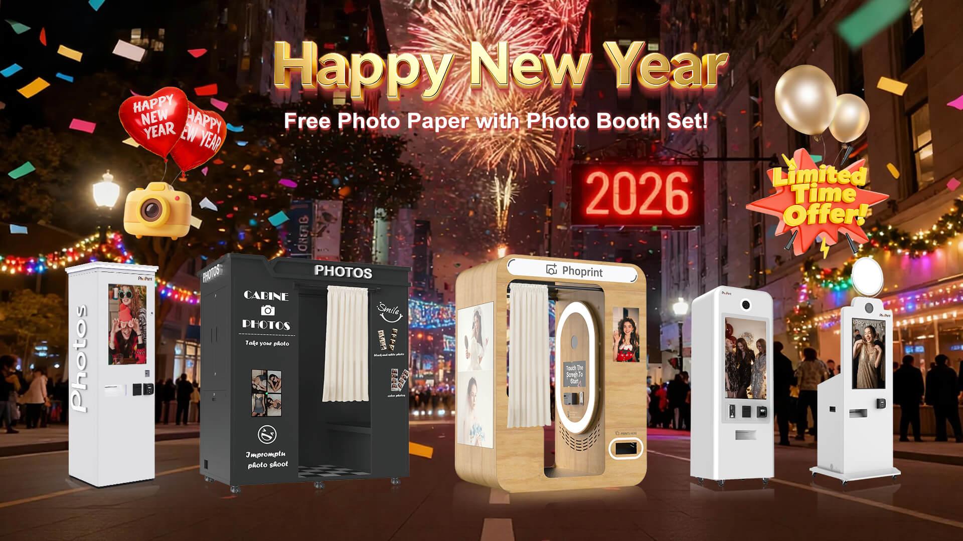 Enclosed Photo Booth Factory New Year OEM