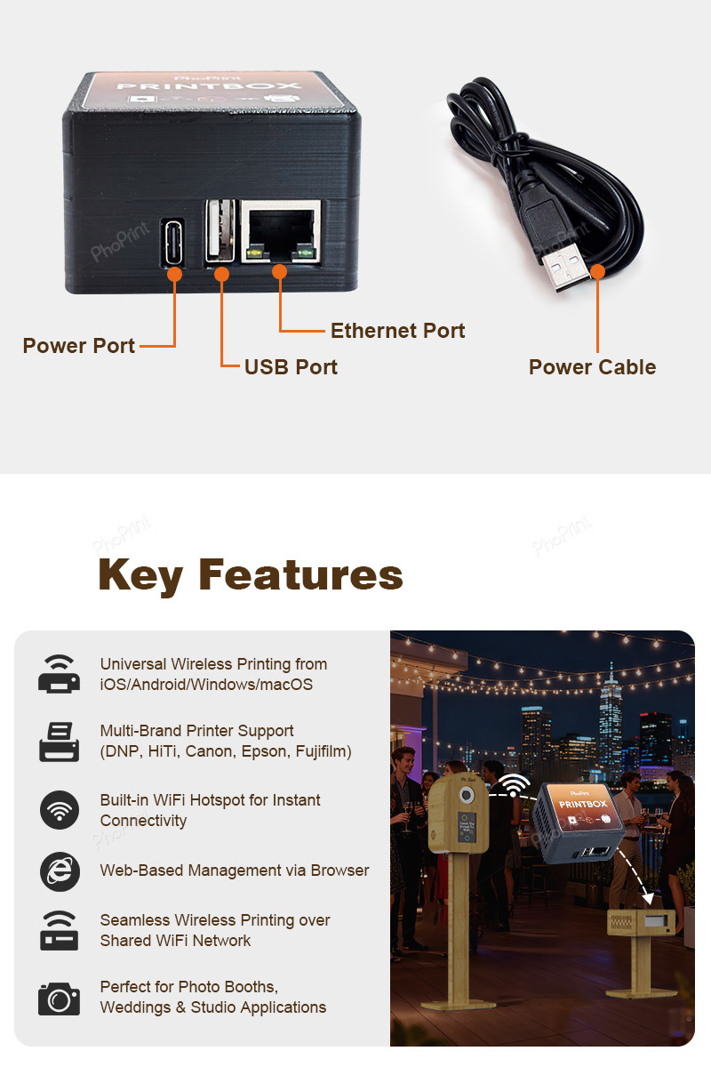 Kabelloser Druckserver mit eigem Hotspot