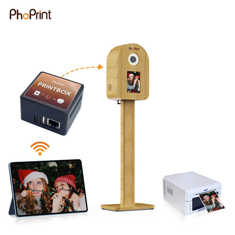 Wireless printing module for instant photo printing from mobile devices