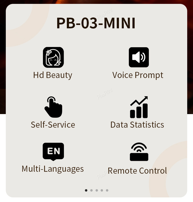 A classic black photo booth in a trendy bar