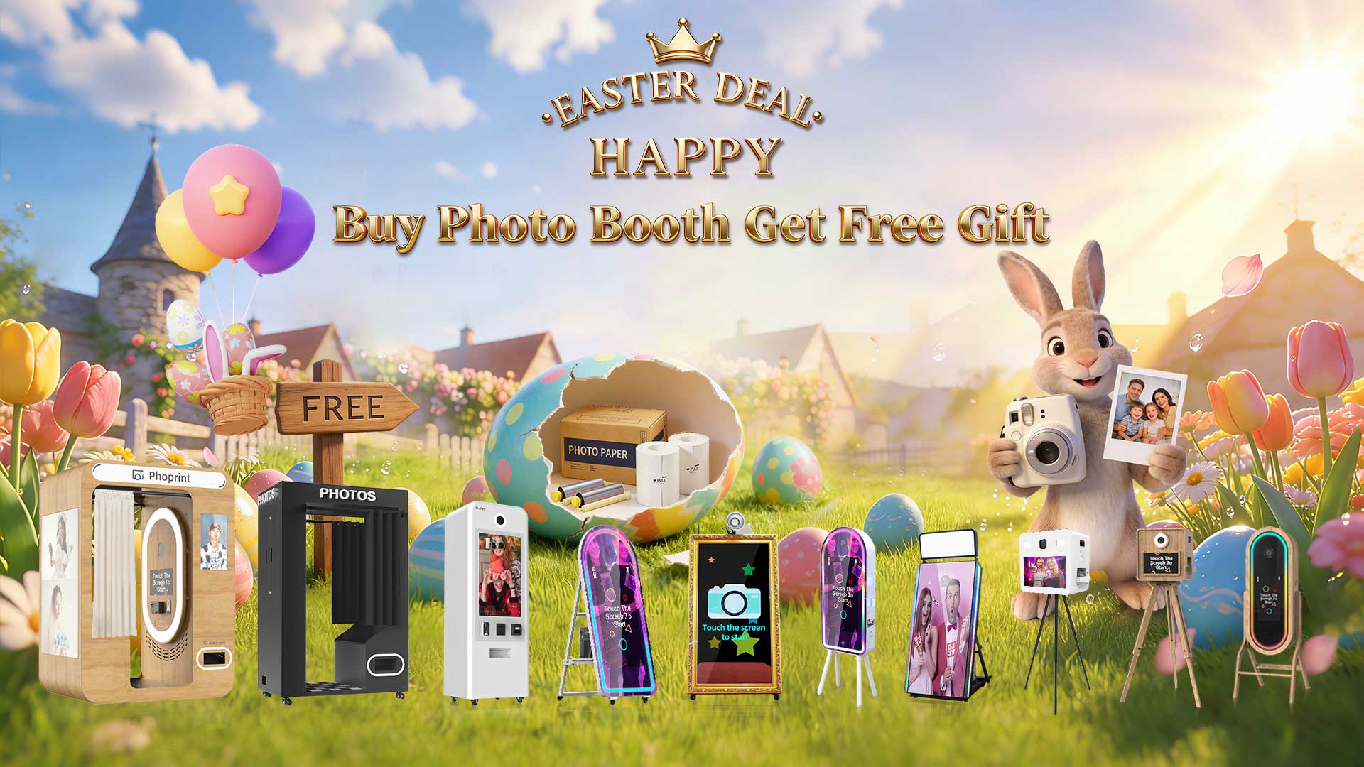 Photobooth company China Easter sale dealer price – PhoPrint manufacturer with free paper bonus