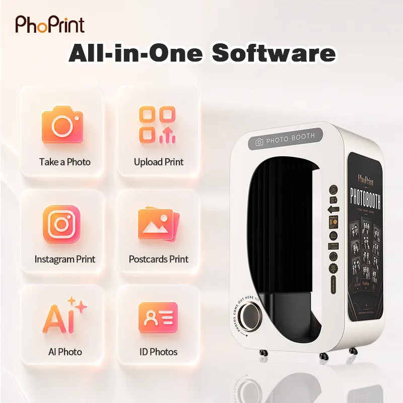 Commercial Self-Service Photo Booth with Multi-Payment System - Image 9