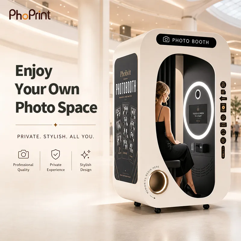 Commercial Self-Service Photo Booth with Multi-Payment System - Image 8